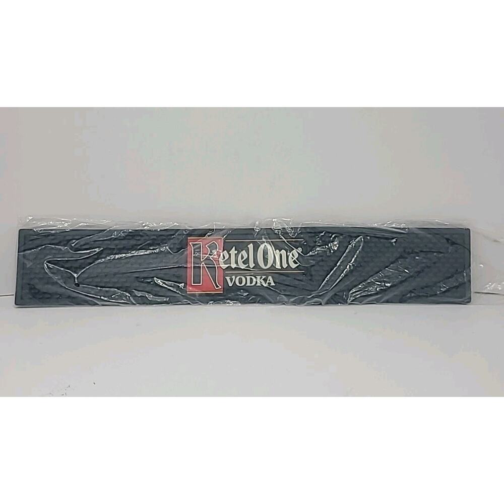 Kettle One Vodka Rubber Rail Runner Spill Drip Bar Mat 21"×3.5" Man Cave New